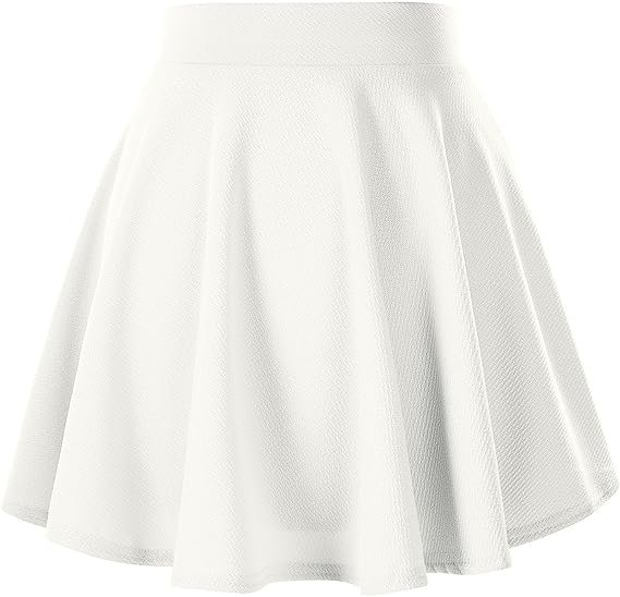 Women's Basic Versatile Stretchy Flared Casual Mini Skater Skirt