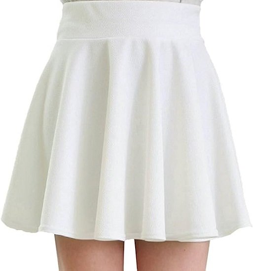 Women's Basic Versatile Stretchy Flared Casual Mini Skater Skirt
