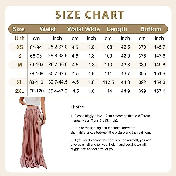Women's High Waist Flowy Pleated Chiffon Maxi Skirt